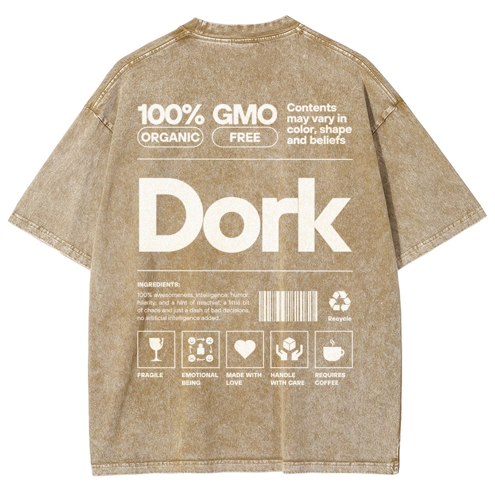 Dork Unisex Fit Washed T-Shirt