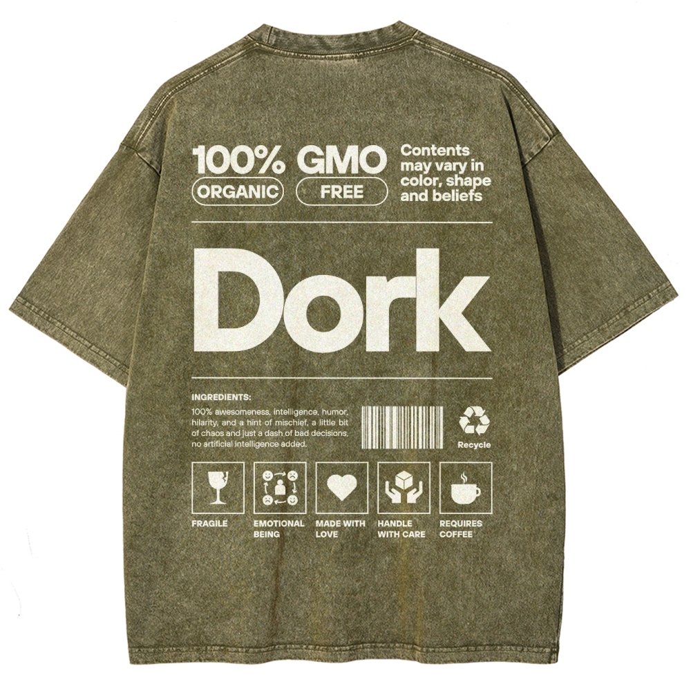 Dork Unisex Fit Washed T-Shirt