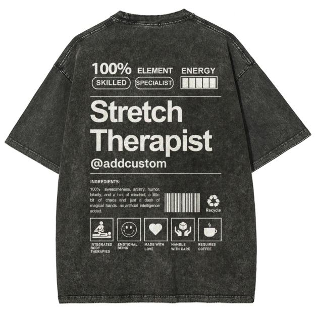 Stretch Therapist Addcustom Washed T-shirt