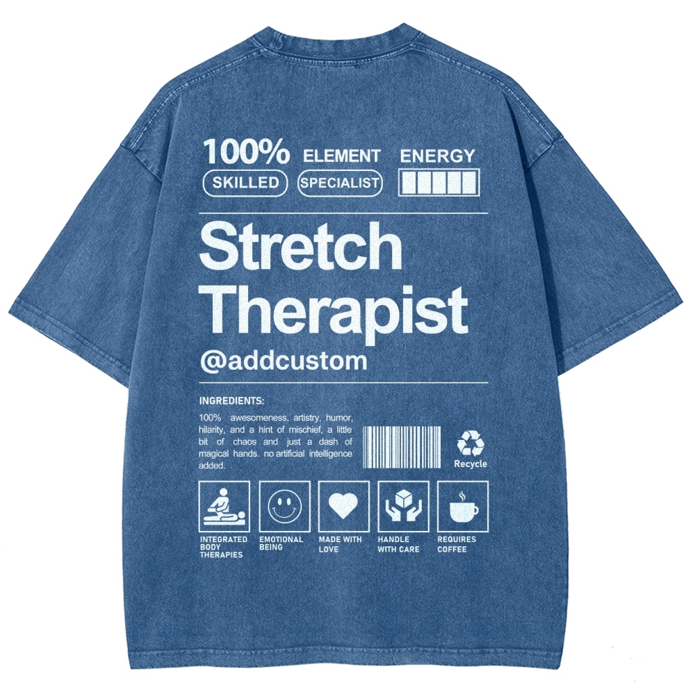 Stretch Therapist Addcustom Washed T-shirt