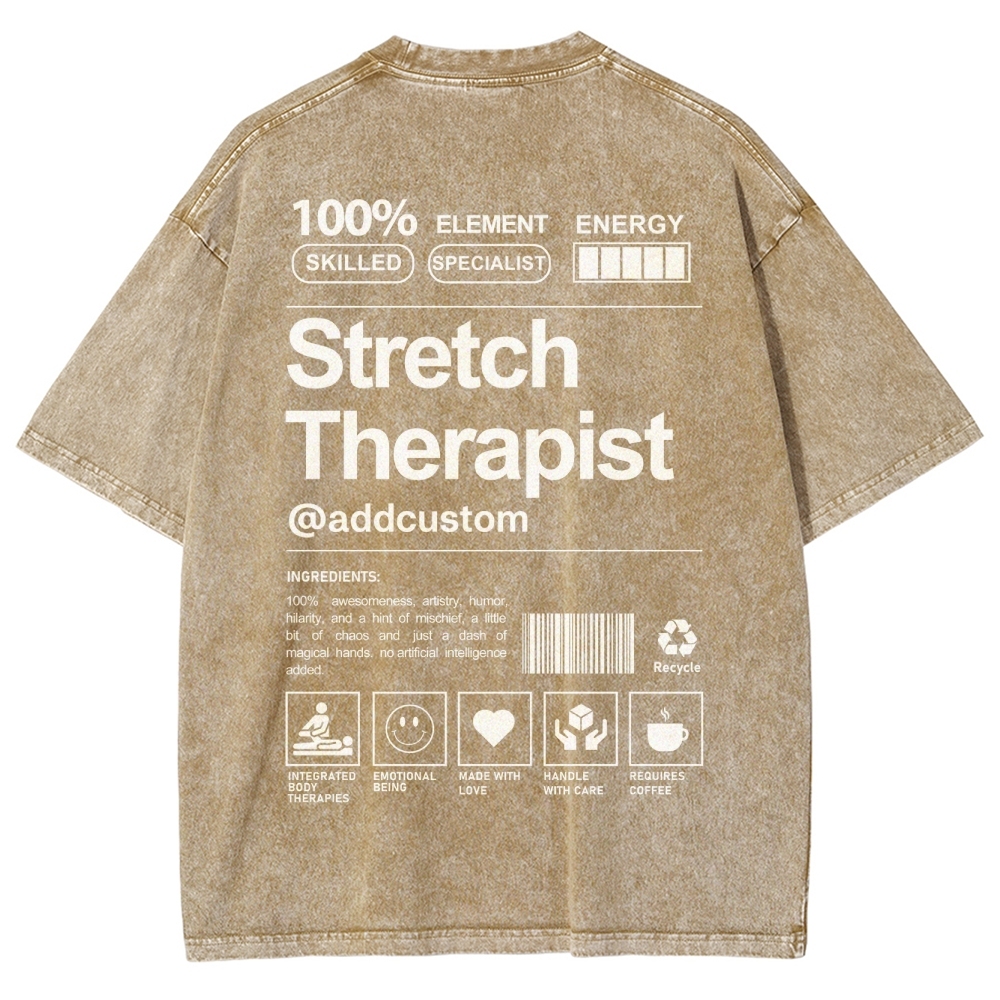 Stretch Therapist Addcustom Washed T-shirt