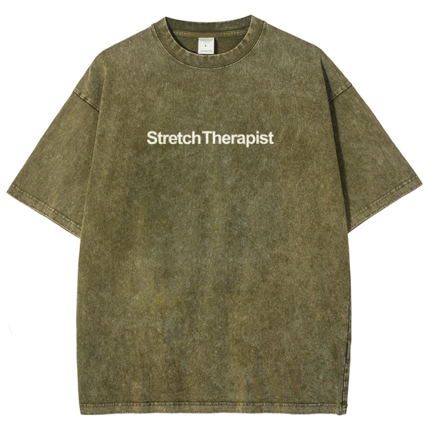 Stretch Therapist Addcustom Washed T-shirt
