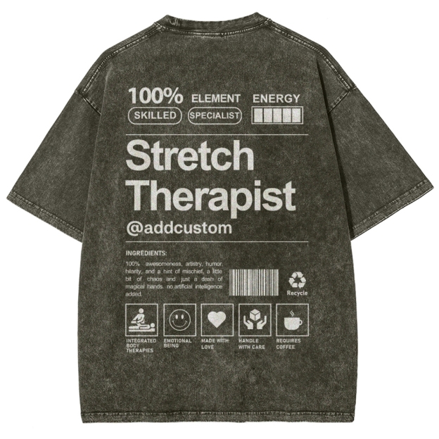 Stretch Therapist Addcustom Washed T-shirt