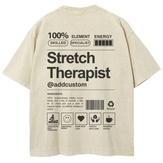 Stretch Therapist Addcustom Washed T-shirt