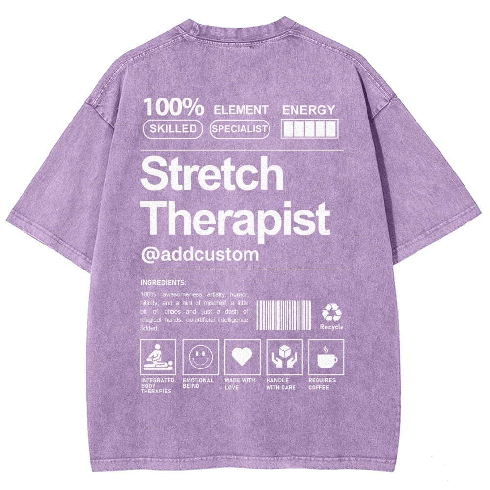 Stretch Therapist Addcustom Washed T-shirt