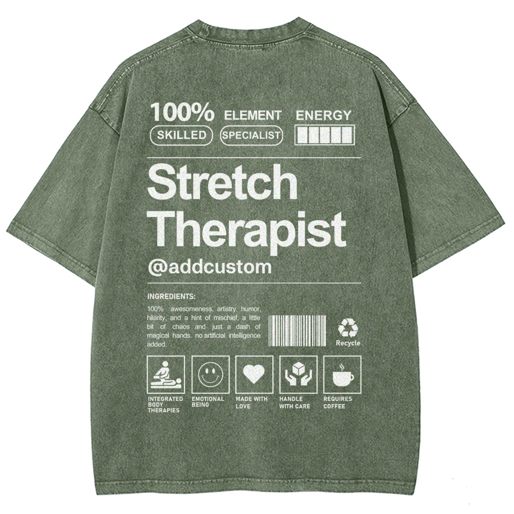 Stretch Therapist Addcustom Washed T-shirt