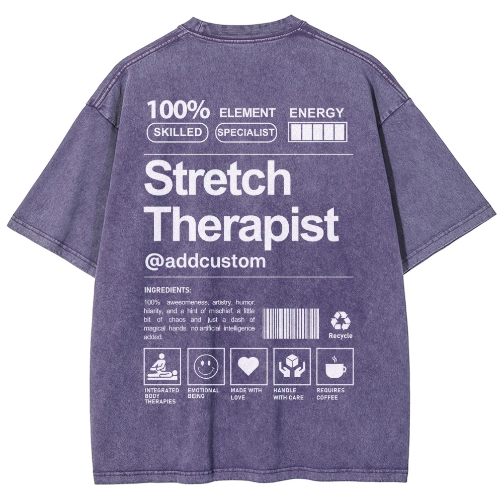 Stretch Therapist Addcustom Washed T-shirt