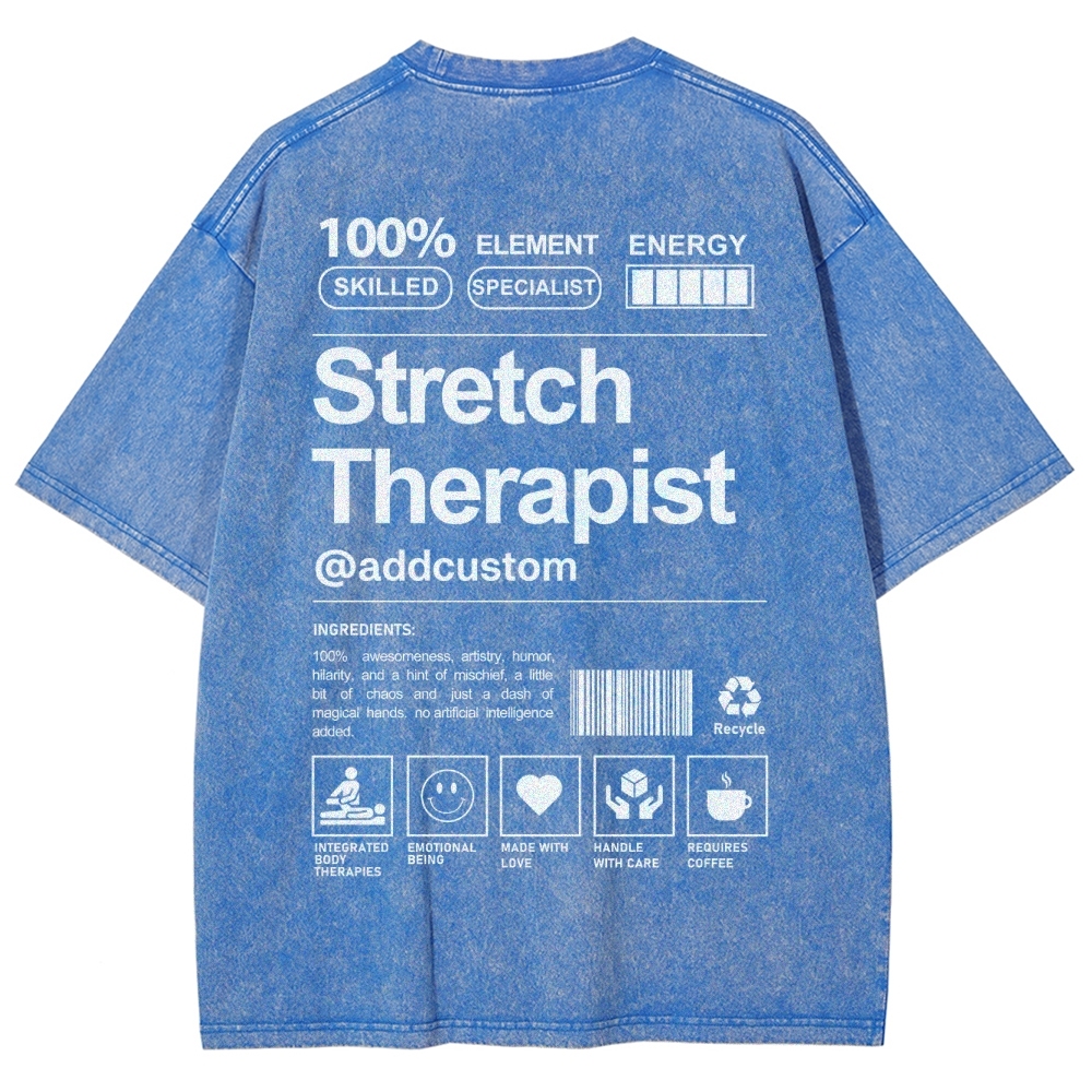 Stretch Therapist Addcustom Washed T-shirt