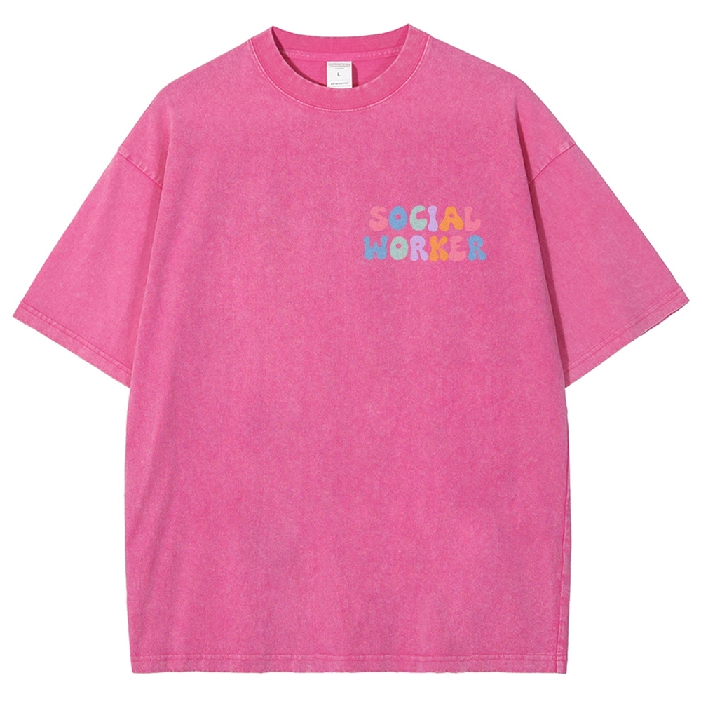 Social Worker Unisex Fit Washed T-Shirt