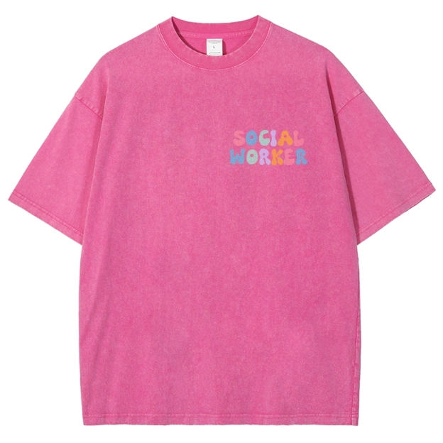 Social Worker Unisex Fit Washed T-Shirt