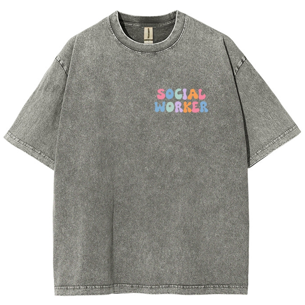 Social Worker Unisex Fit Washed T-Shirt