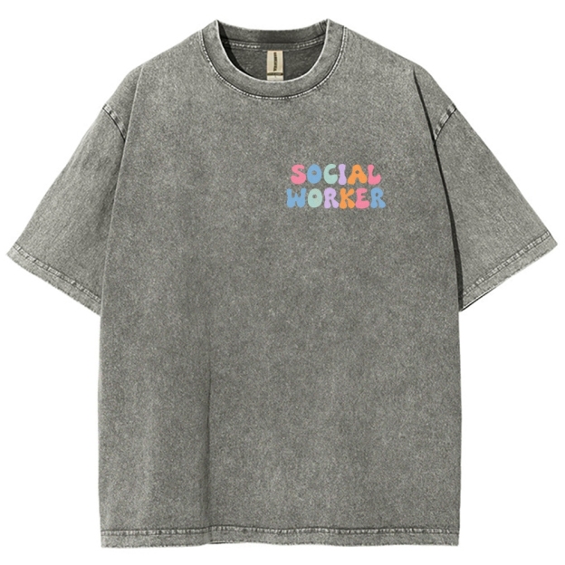 Social Worker Unisex Fit Washed T-Shirt