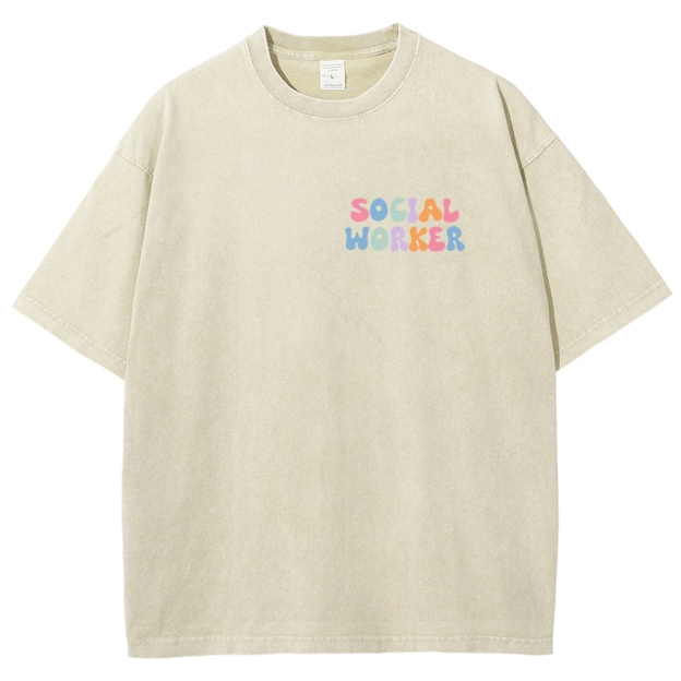 Social Worker Unisex Fit Washed T-Shirt