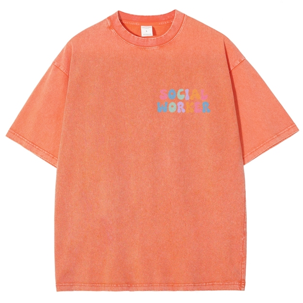 Social Worker Unisex Fit Washed T-Shirt