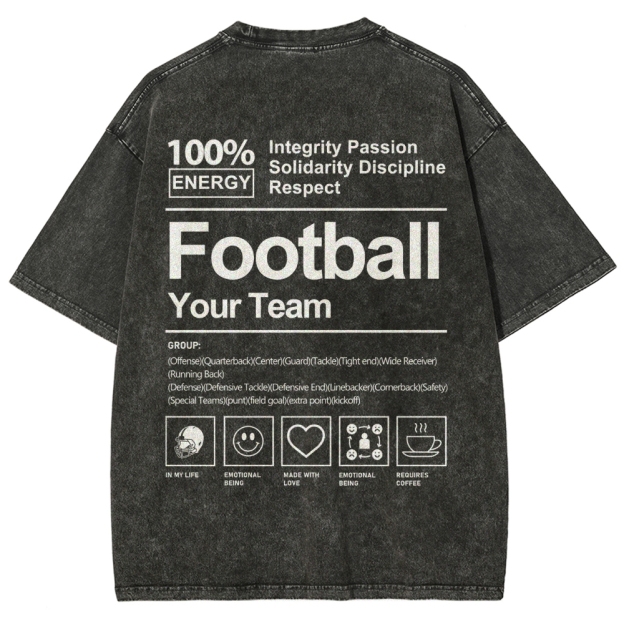 Football Unisex Fit Washed T-Shirt