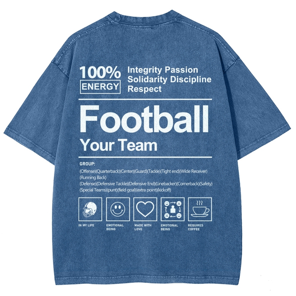 Football Unisex Fit Washed T-Shirt