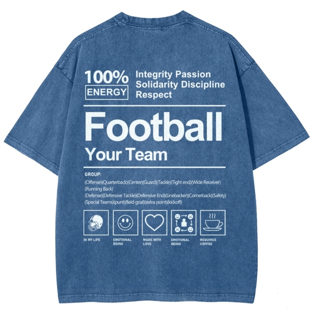 Football Unisex Fit Washed T-Shirt