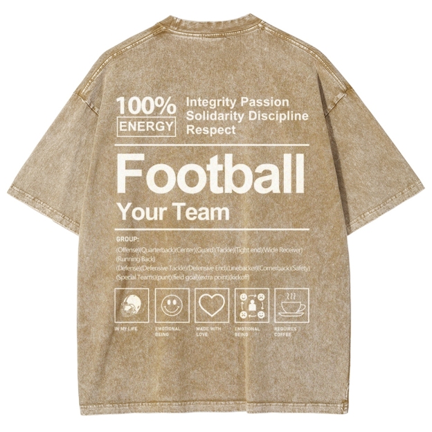 Football Unisex Fit Washed T-Shirt