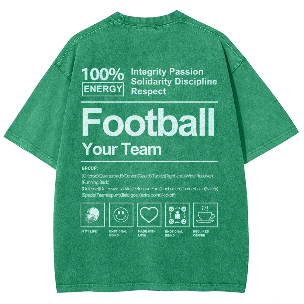 Football Unisex Fit Washed T-Shirt