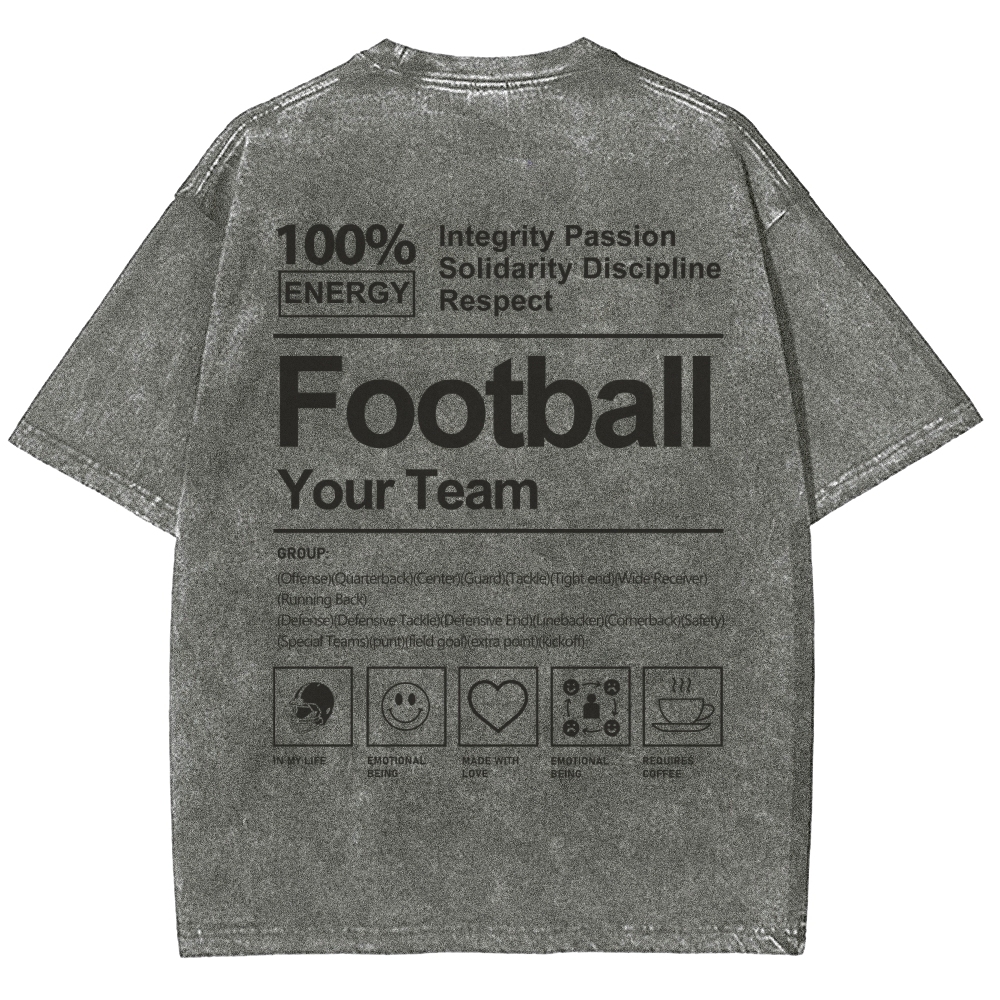 Football Unisex Fit Washed T-Shirt