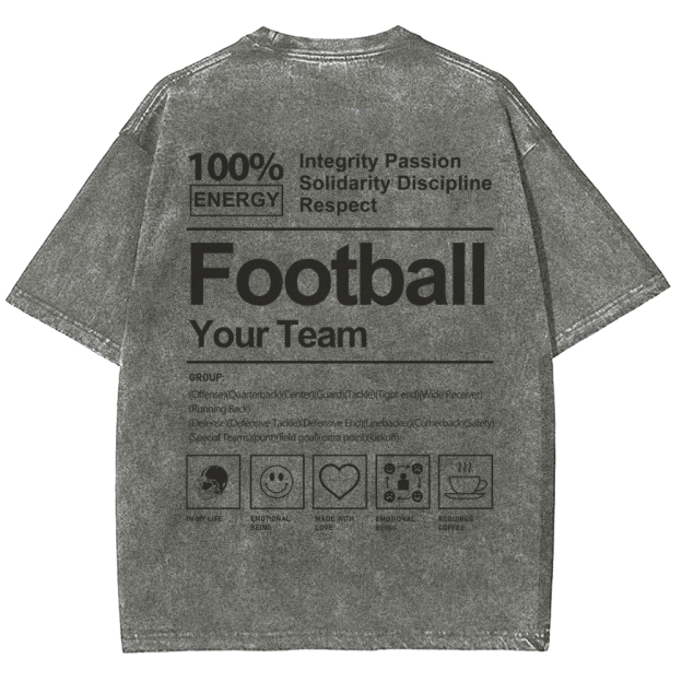 Football Unisex Fit Washed T-Shirt