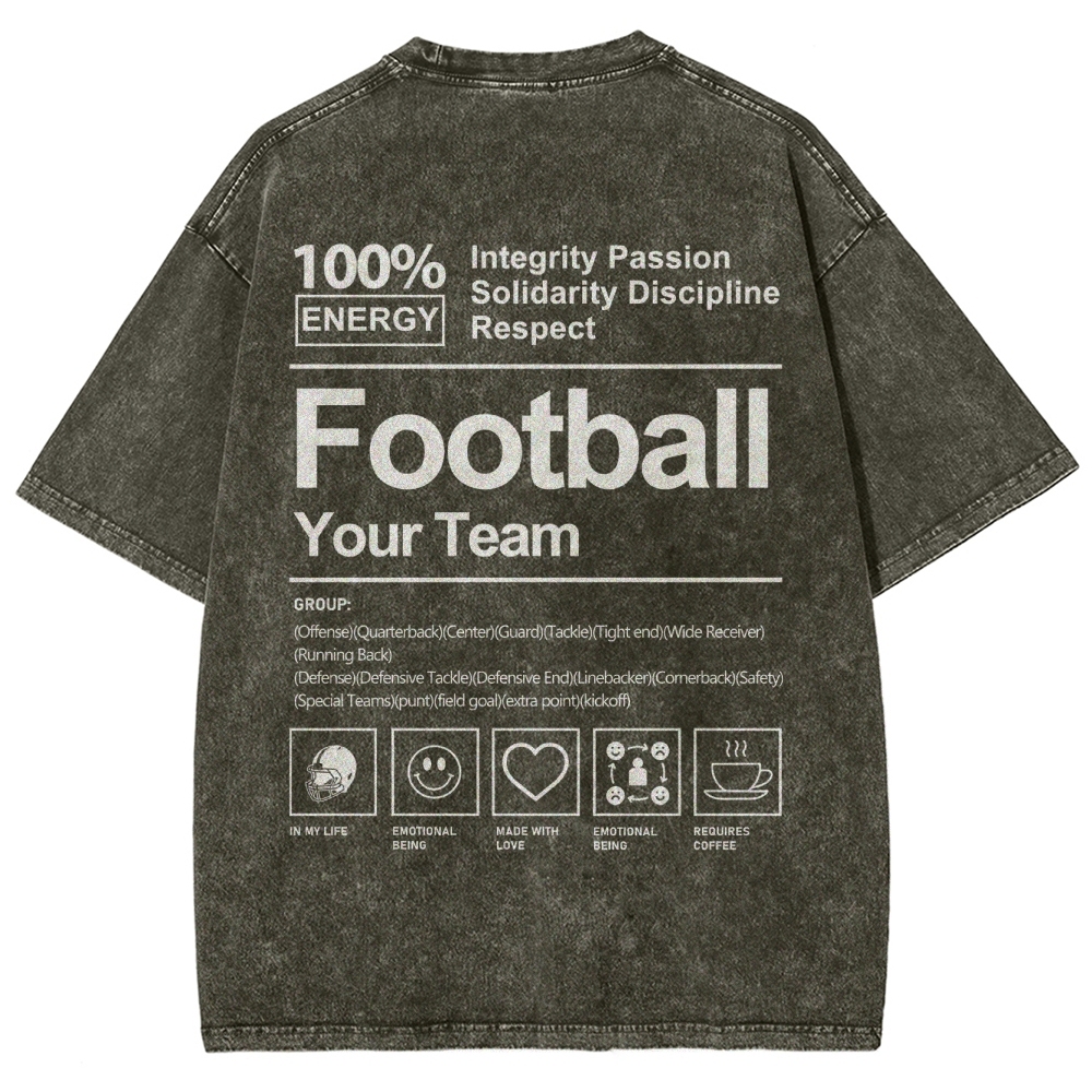 Football Unisex Fit Washed T-Shirt