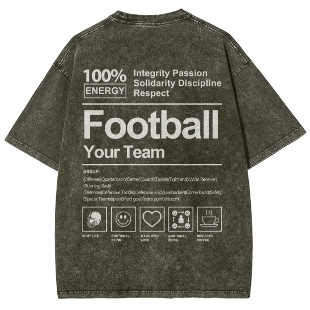 Football Unisex Fit Washed T-Shirt