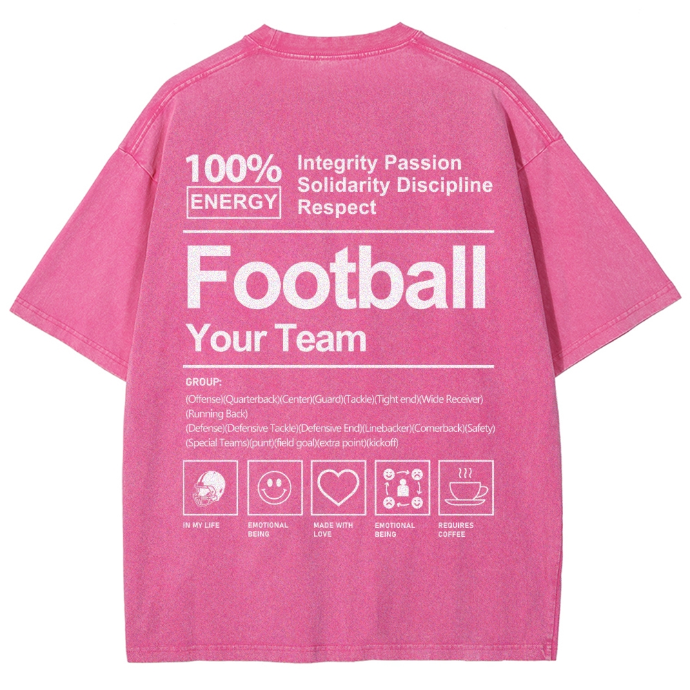 Football Unisex Fit Washed T-Shirt