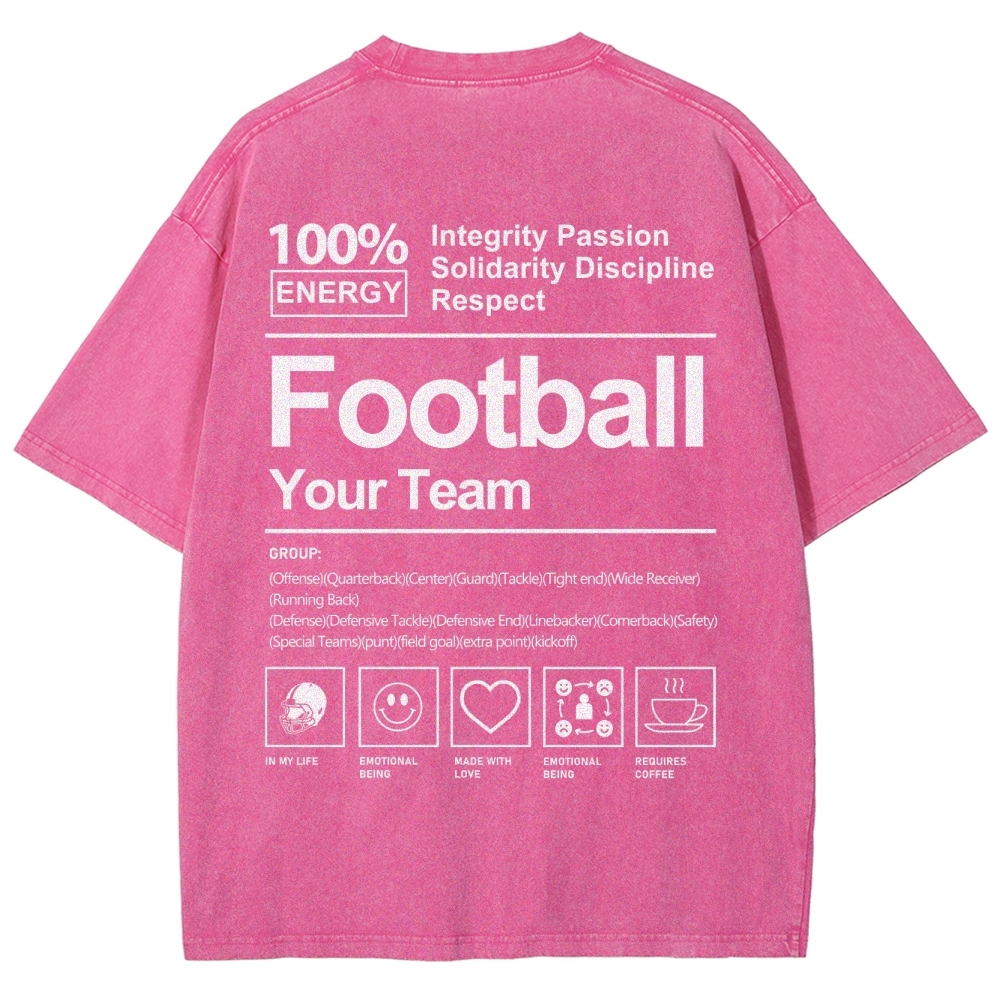 Football Unisex Fit Washed T-Shirt