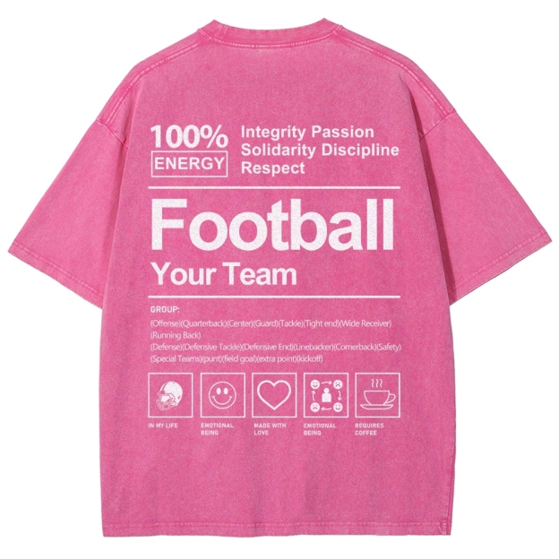 Football Unisex Fit Washed T-Shirt