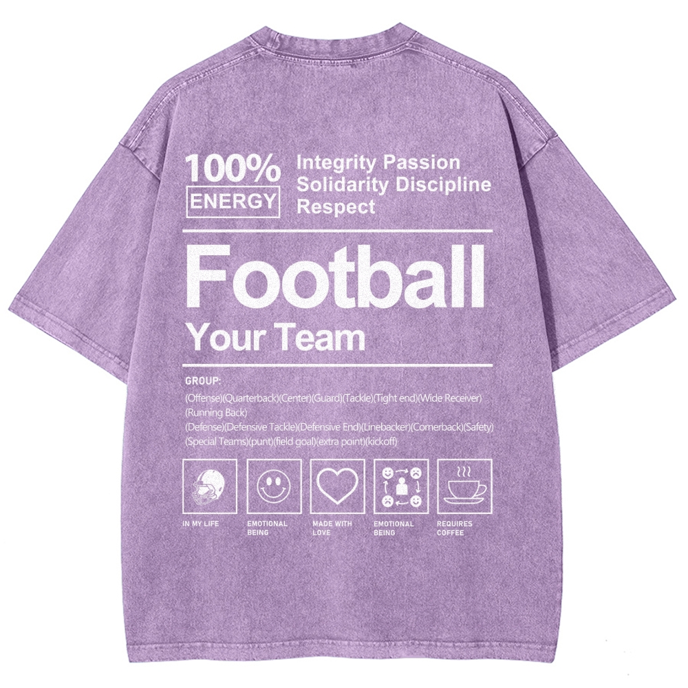Football Unisex Fit Washed T-Shirt
