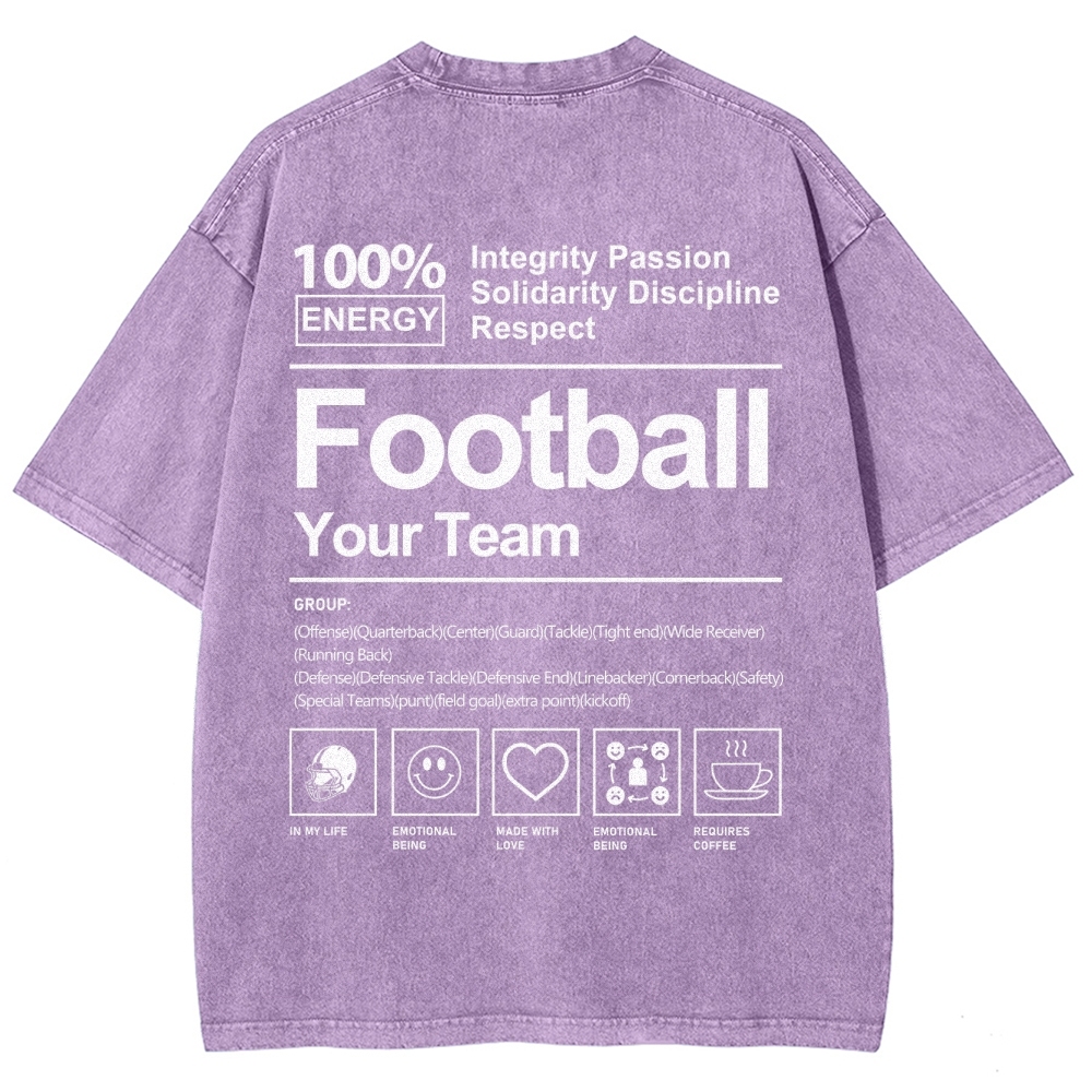 Football Unisex Fit Washed T-Shirt