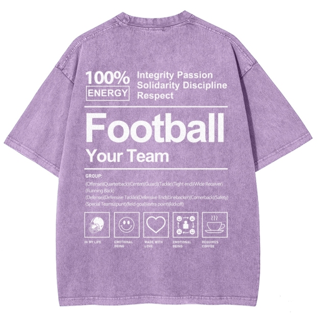 Football Unisex Fit Washed T-Shirt