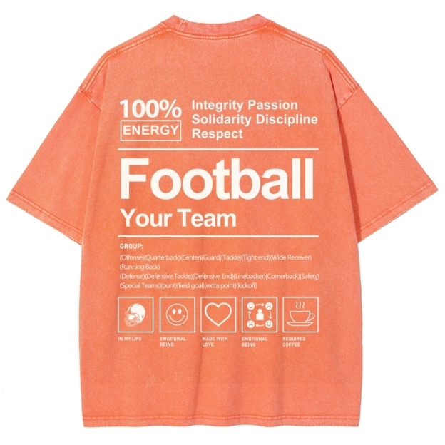 Football Unisex Fit Washed T-Shirt