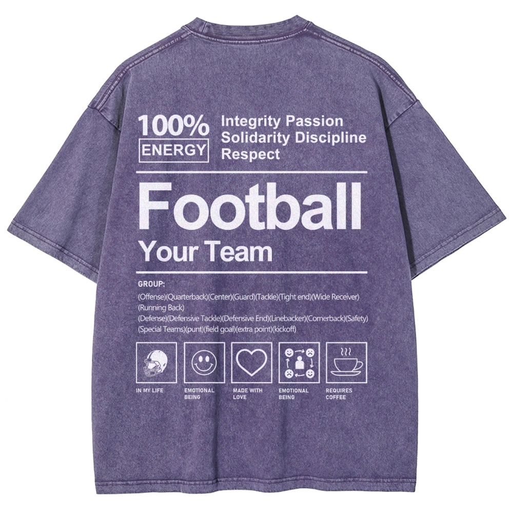 Football Unisex Fit Washed T-Shirt