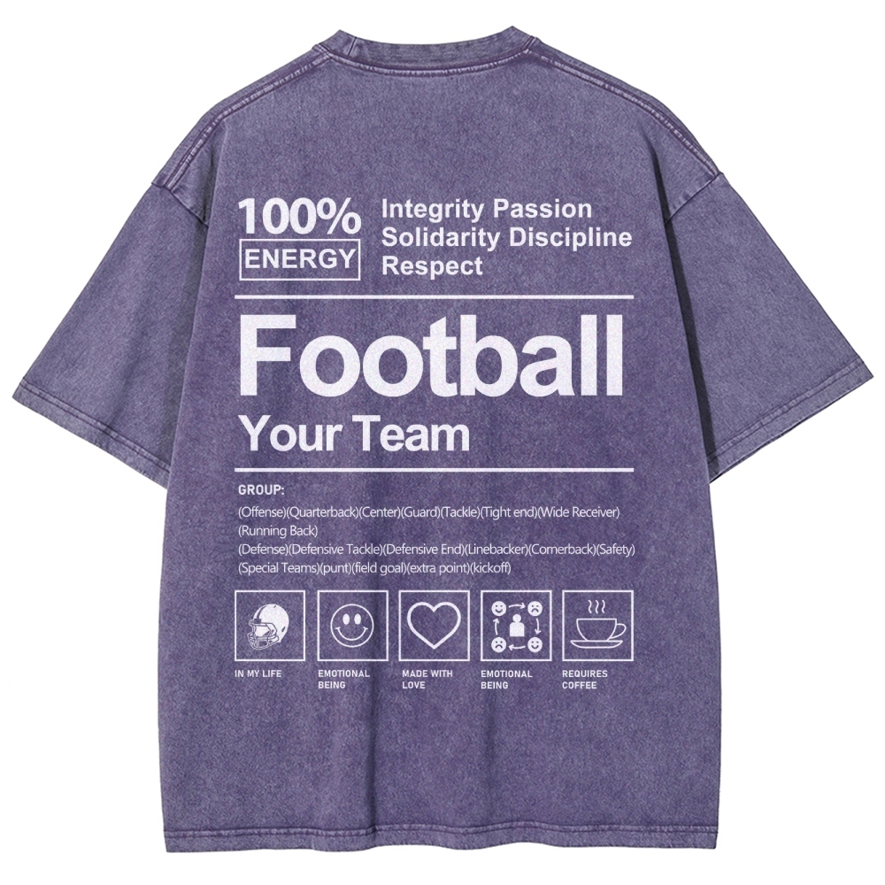Football Unisex Fit Washed T-Shirt