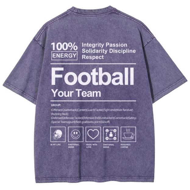 Football Unisex Fit Washed T-Shirt