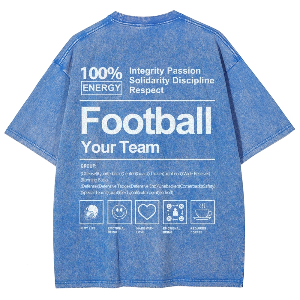 Football Unisex Fit Washed T-Shirt