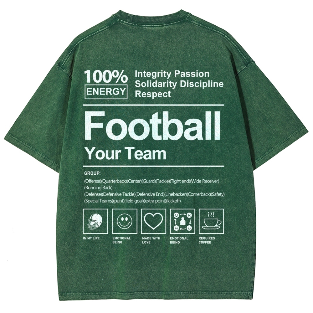 Football Unisex Fit Washed T-Shirt