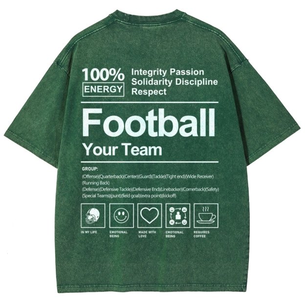 Football Unisex Fit Washed T-Shirt