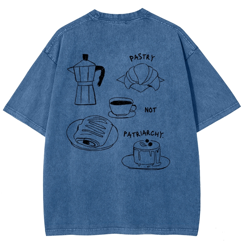 Pastry not patriarchy feminist Unisex Fit Washed T-Shirt