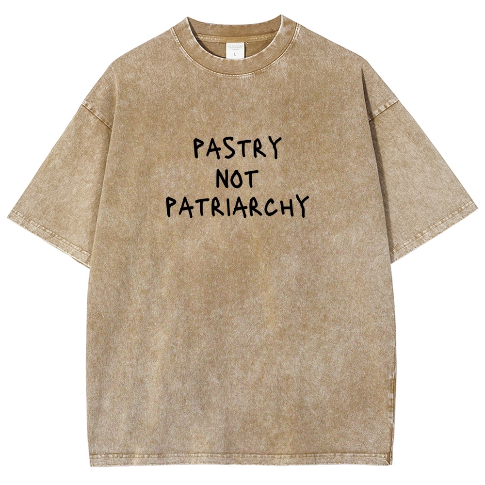 Pastry not patriarchy feminist Unisex Fit Washed T-Shirt