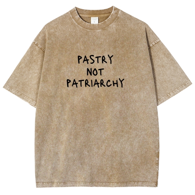 Pastry not patriarchy feminist Unisex Fit Washed T-Shirt