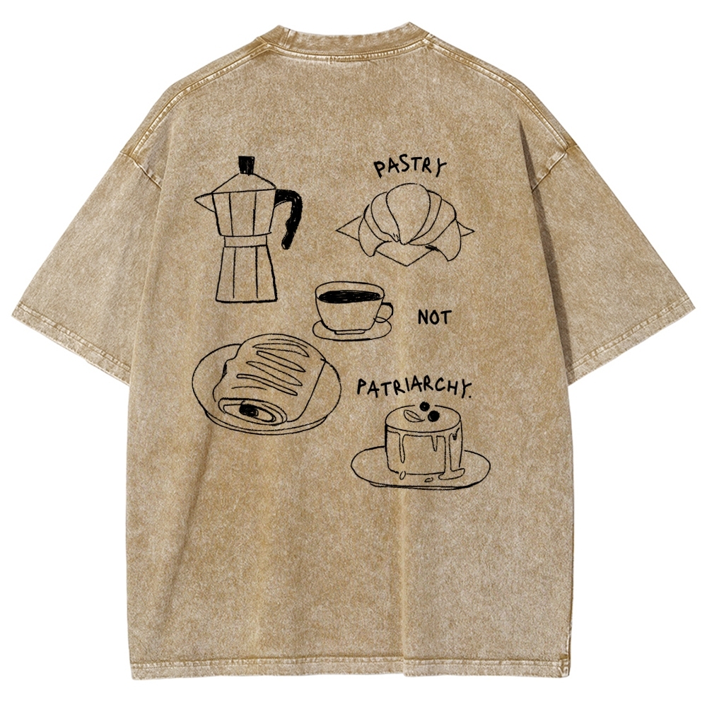 Pastry not patriarchy feminist Unisex Fit Washed T-Shirt
