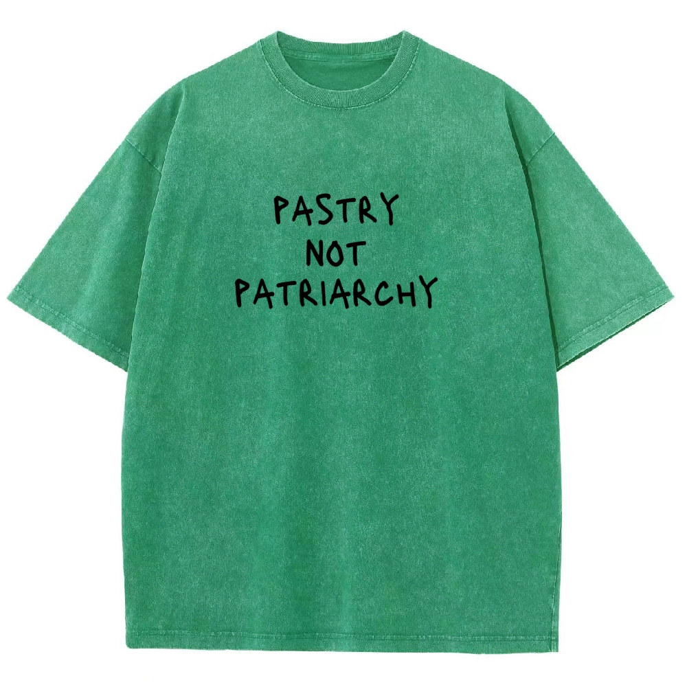 Pastry not patriarchy feminist Unisex Fit Washed T-Shirt