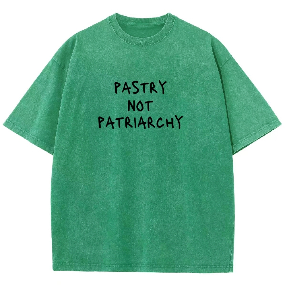 Pastry not patriarchy feminist Unisex Fit Washed T-Shirt