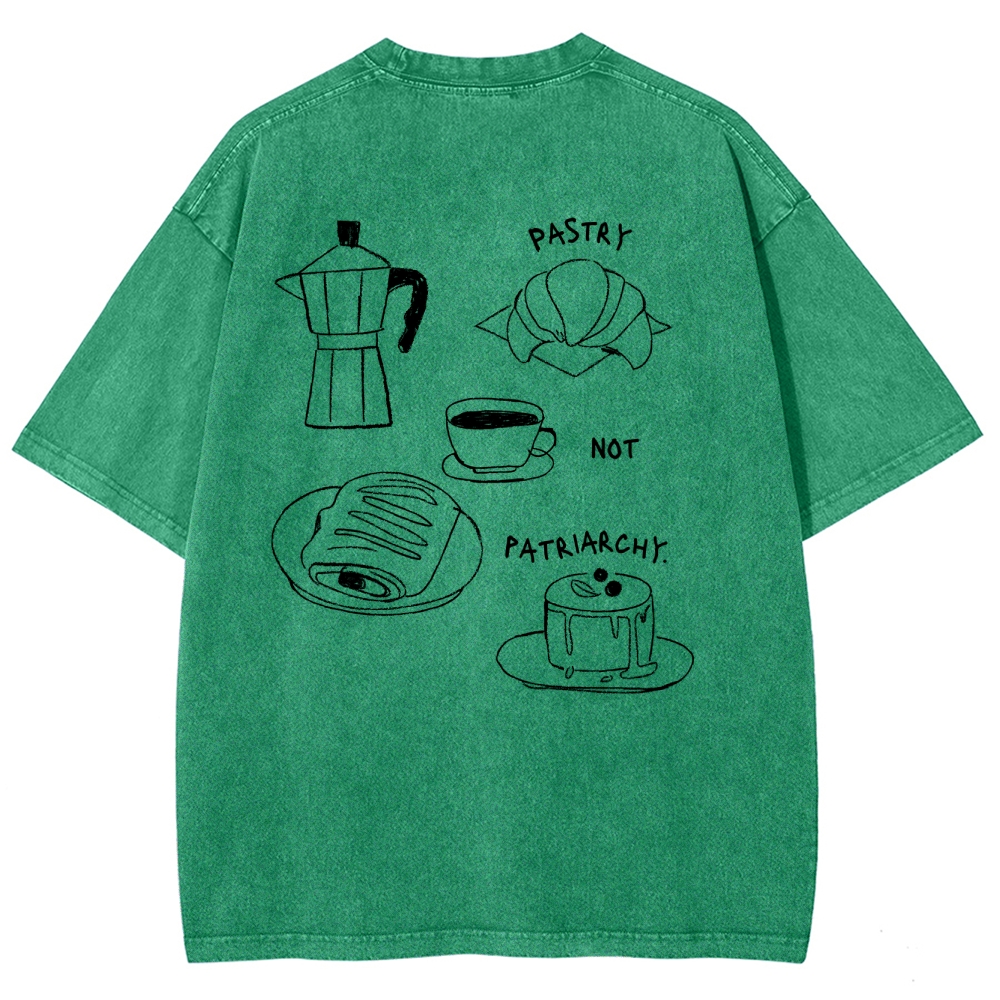 Pastry not patriarchy feminist Unisex Fit Washed T-Shirt