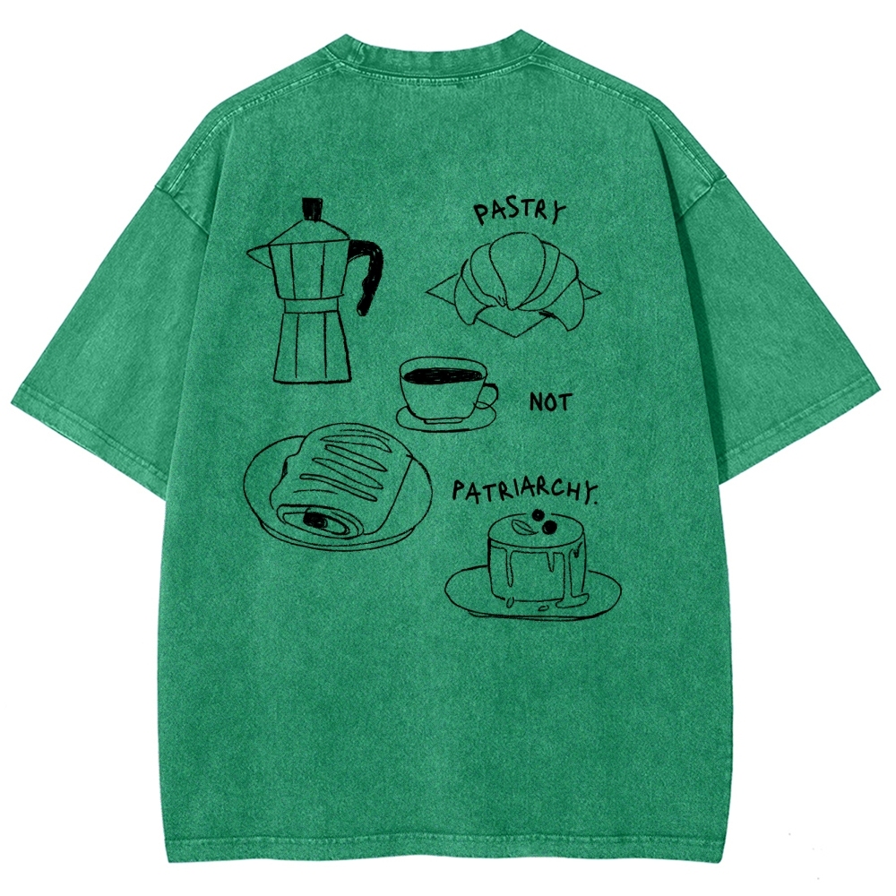 Pastry not patriarchy feminist Unisex Fit Washed T-Shirt