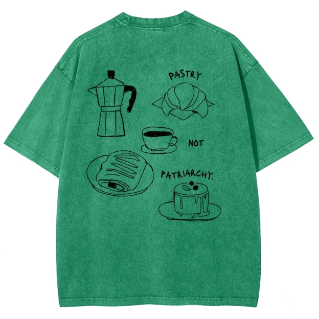 Pastry not patriarchy feminist Unisex Fit Washed T-Shirt