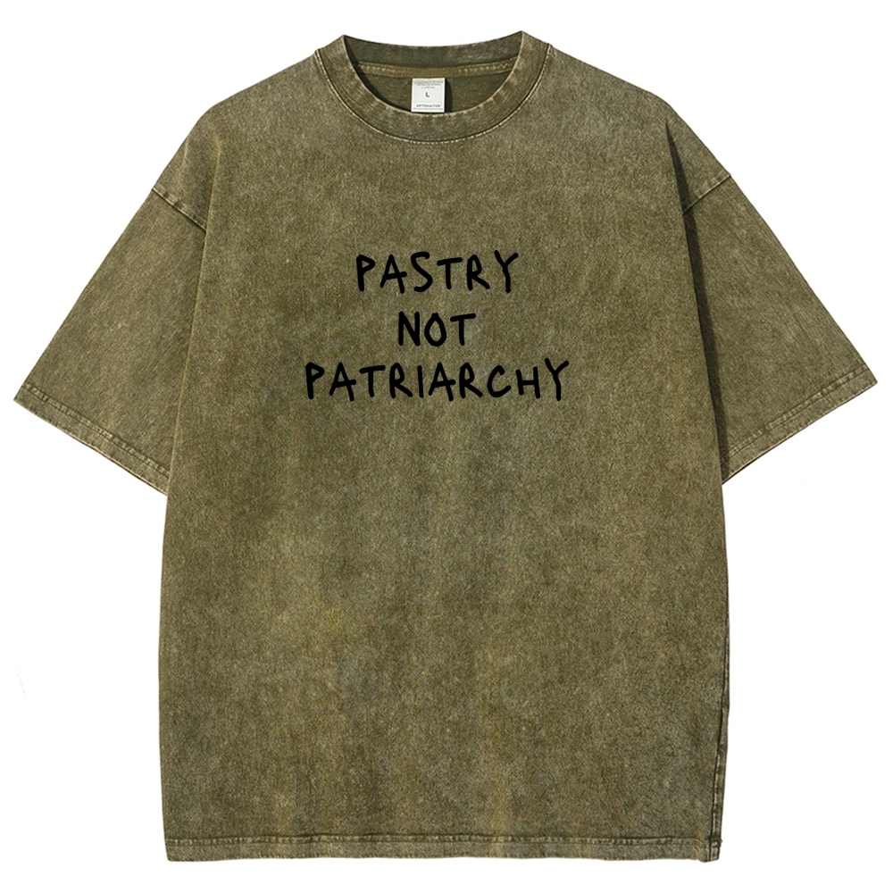 Pastry not patriarchy feminist Unisex Fit Washed T-Shirt